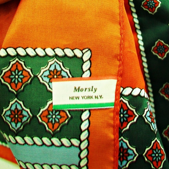 Morsley Scarf Pumpkin & Green - Picture 5 of 6